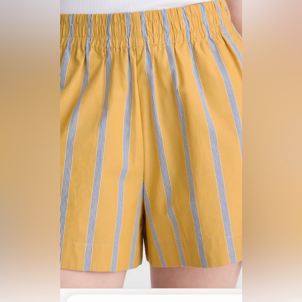 NWT MADEWELL 
Yellow Striped  Shorts